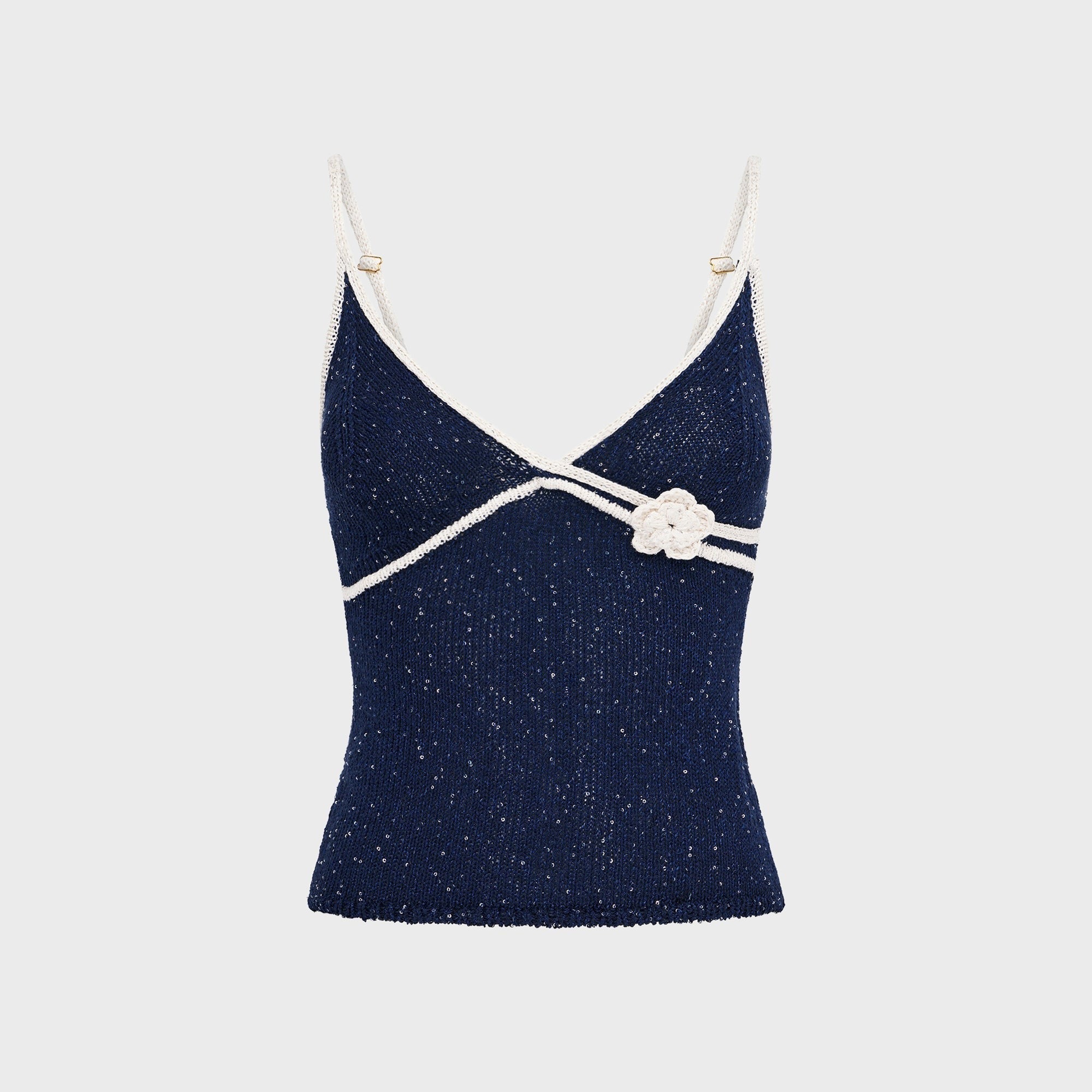Asta Resort Delilah Camisole Top - Navy Sequin