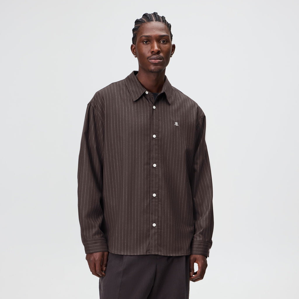 Kith Pinstripe Flannel Tamlin Buttondown Shirt - Clever