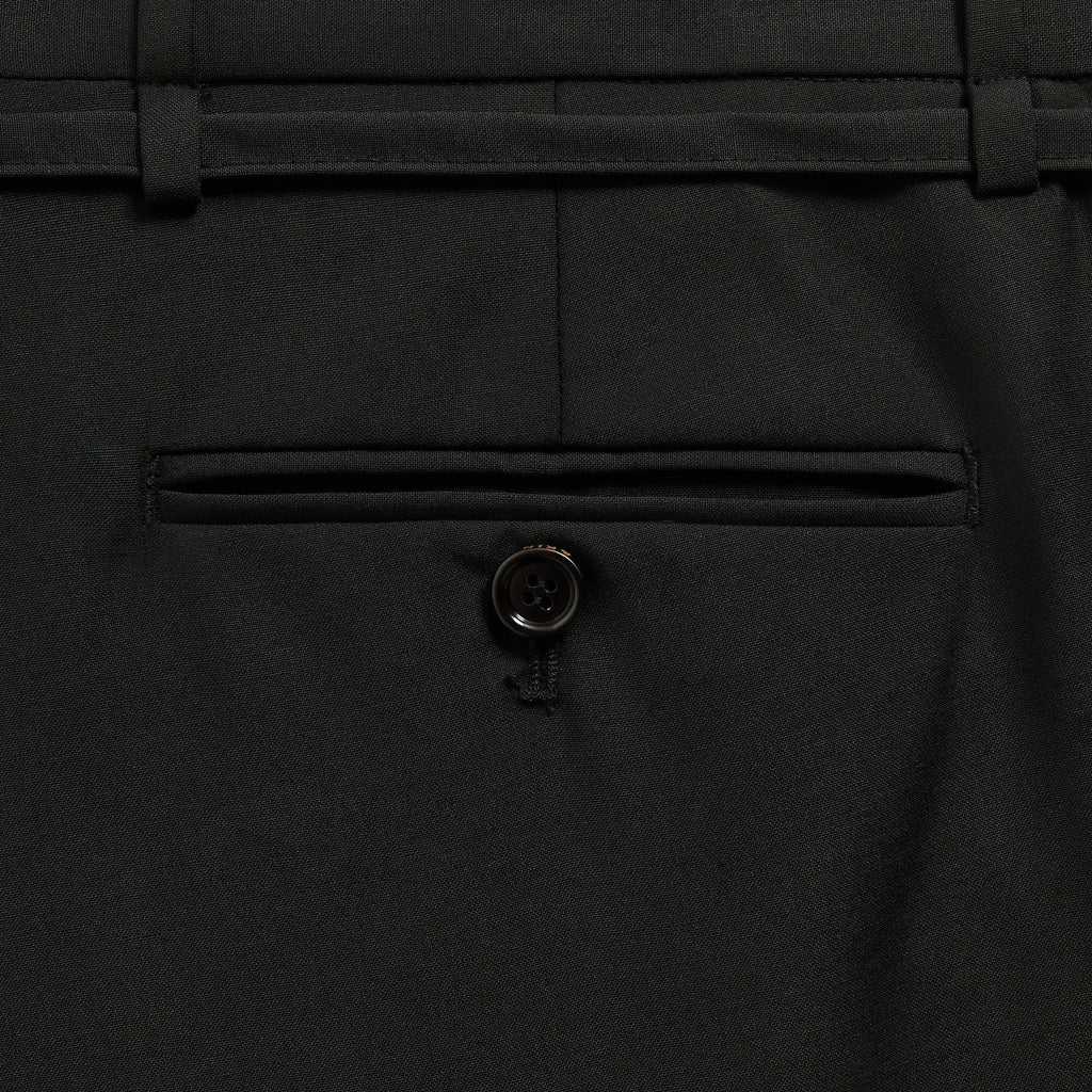 &Kin Tropical Wool Eli Pleated Trouser - Black