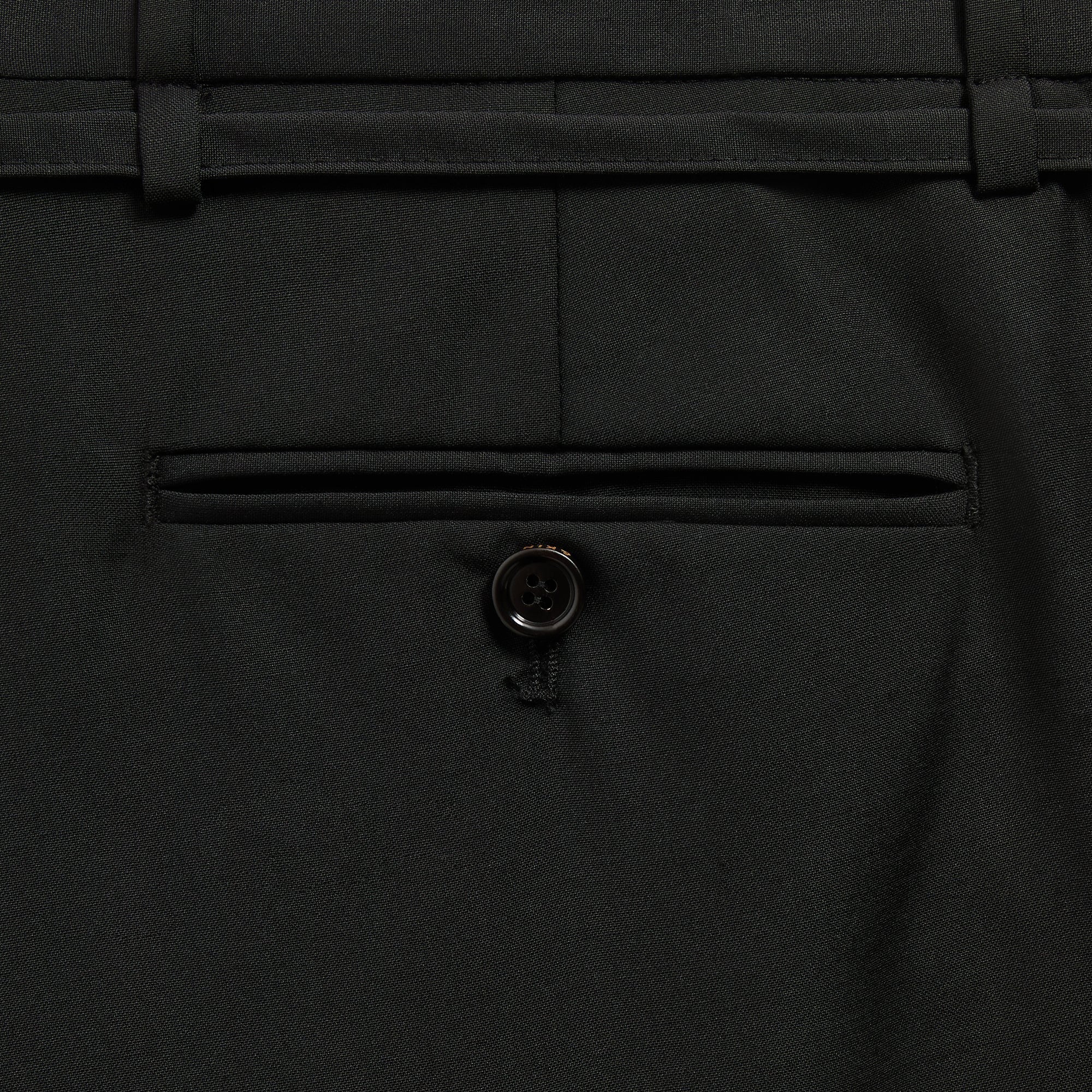 &Kin Tropical Wool Eli Pleated Trouser - Black