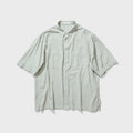 ATON Cotton Silk Viera Loose Fit Half Sleeve Shirt - Green