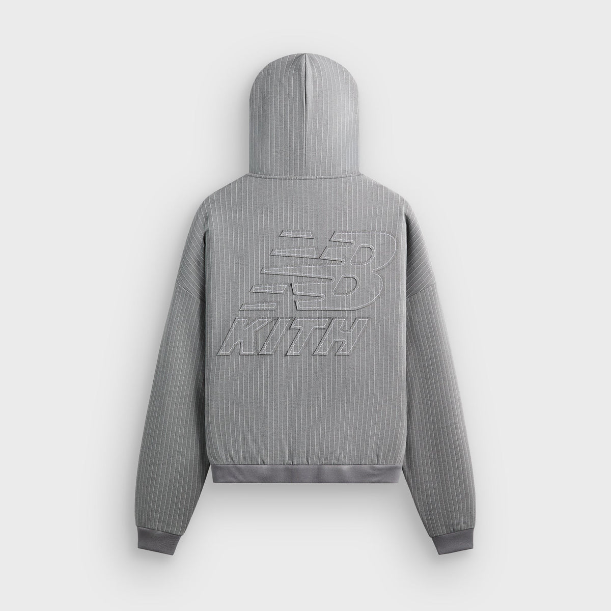 Kith & New Balance Pinstripe Braxton Zip Hoodie - Smoke