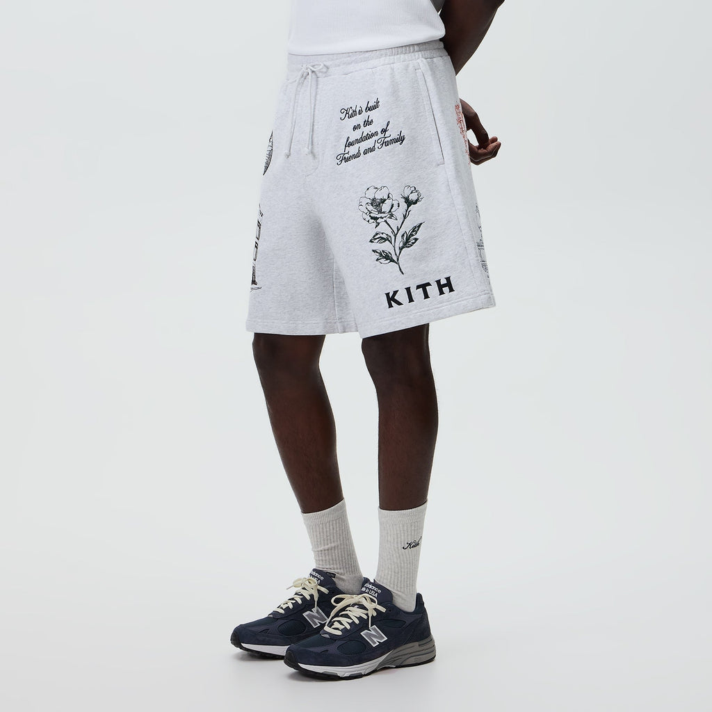 Kith New York To The World Curtis Short - Light Heather Grey