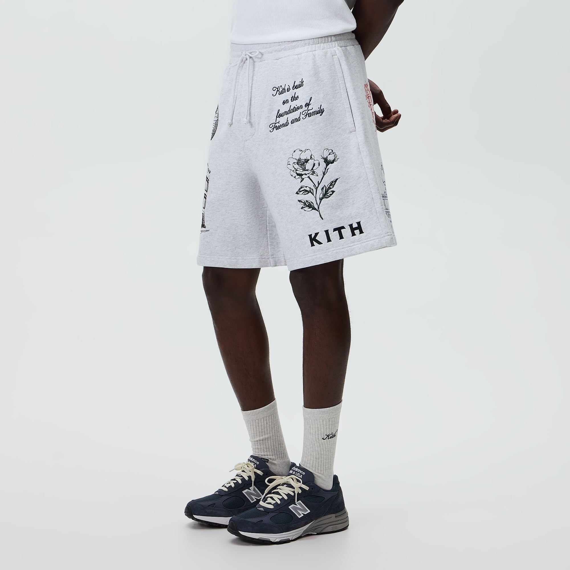 Kith New York To The World Curtis Short - Light Heather Grey