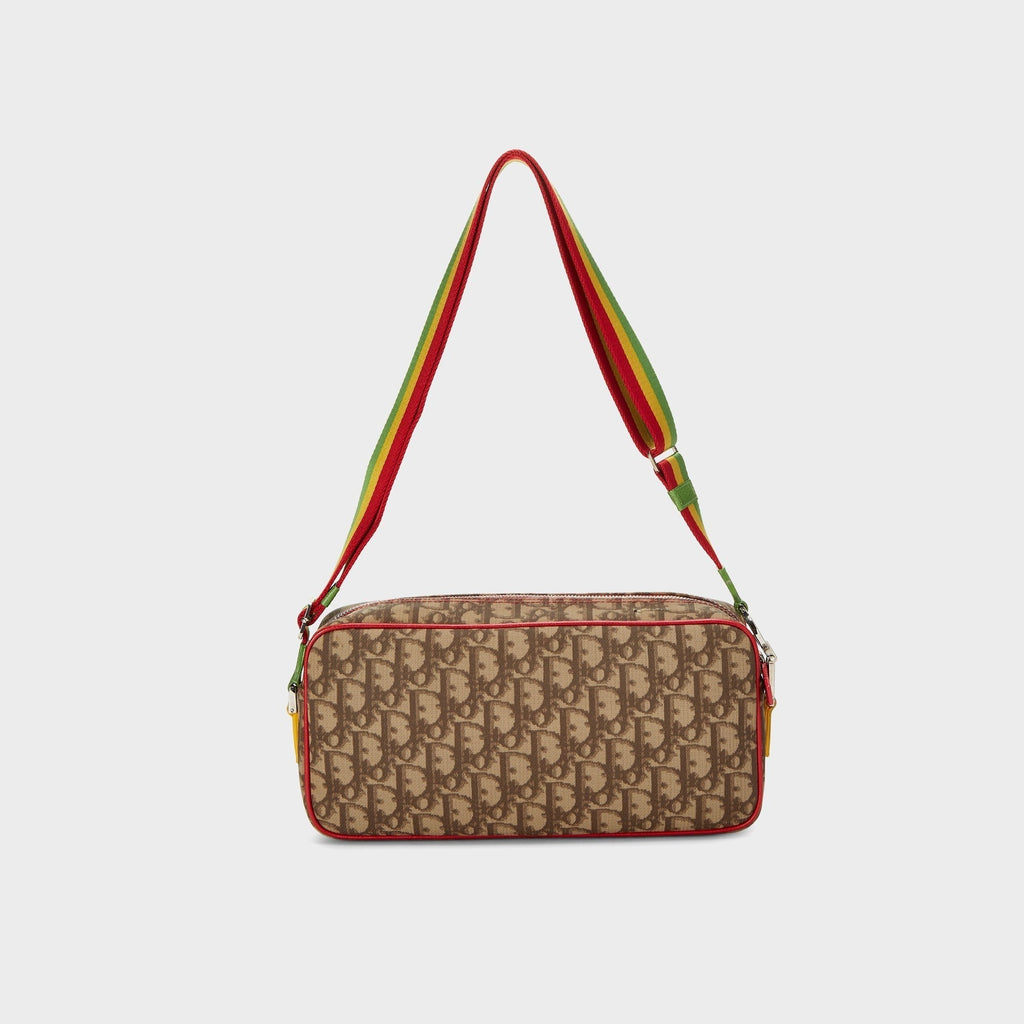 WGACA Dior Oblique Rasta Camera Bag - Brown