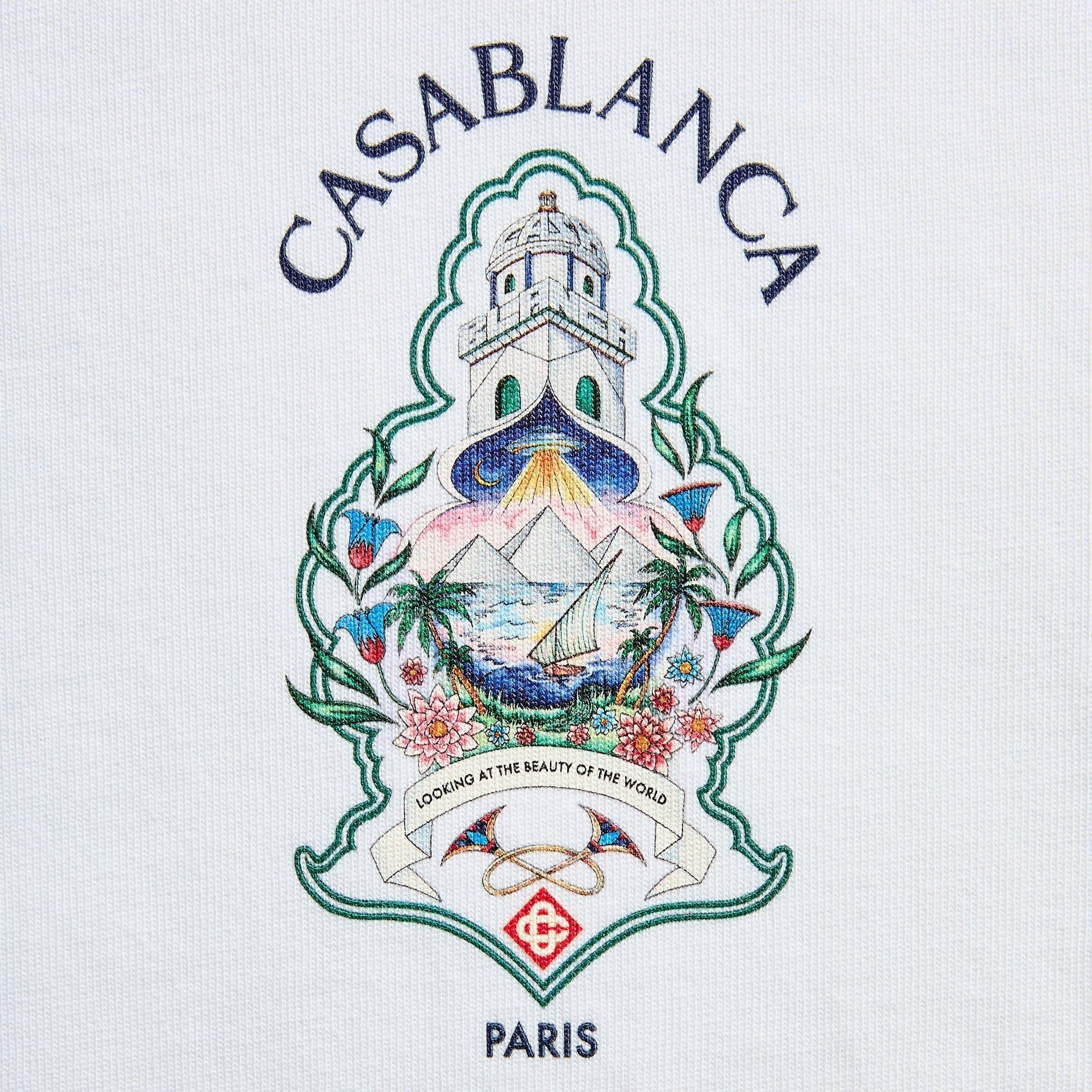 Casablanca Hotel Emblem Short Sleeve Tee - White