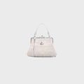 Vivienne Westwood Granny Frame Purse Bag - Pearl White Croc