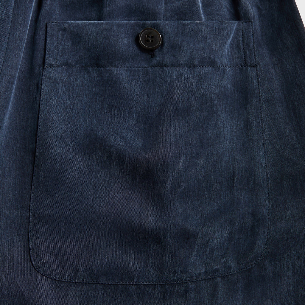 Dries Van Noten Sand Washed Cupro Pant - Navy