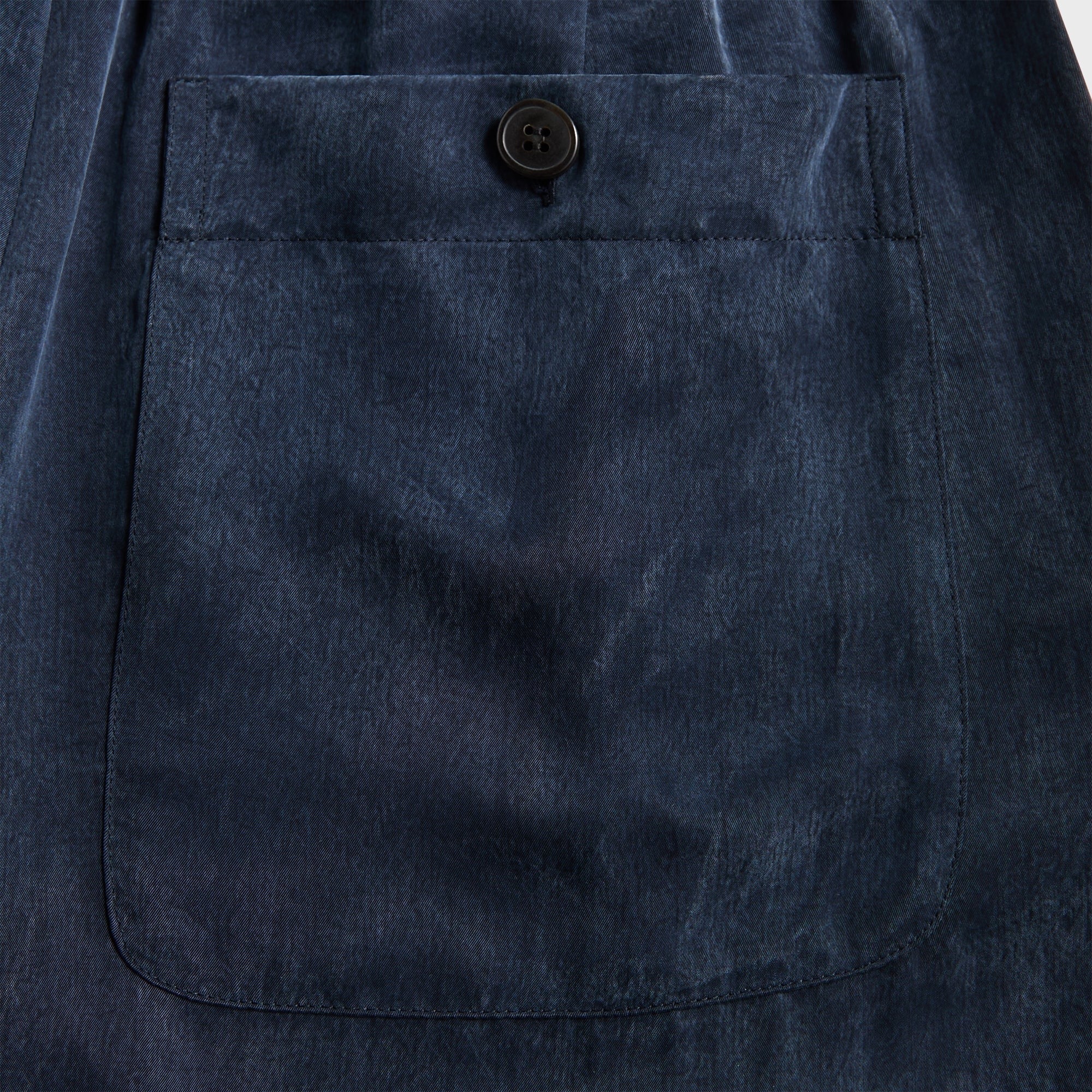 Dries Van Noten Sand Washed Cupro Pant - Navy