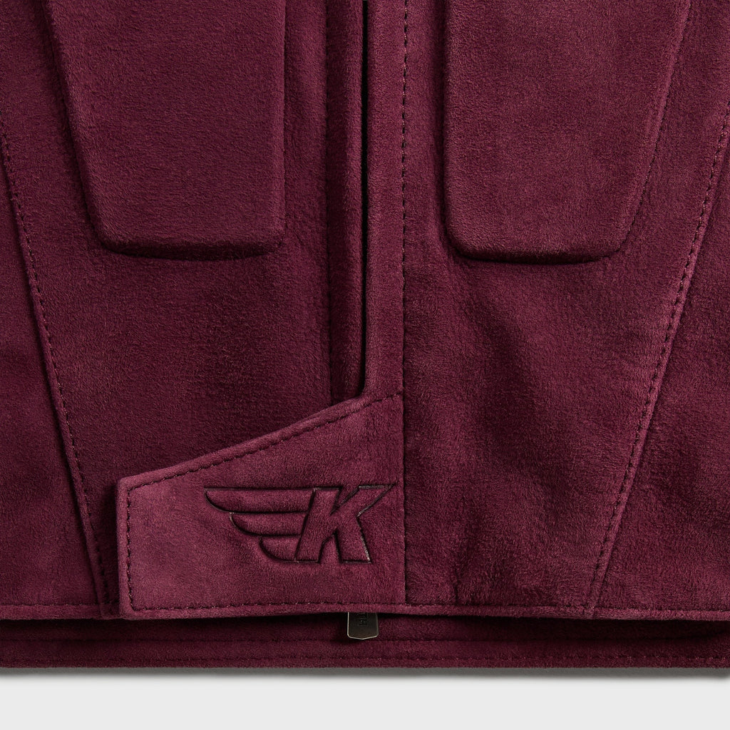 Kith Suede Wayne Moto Jacket - Magma