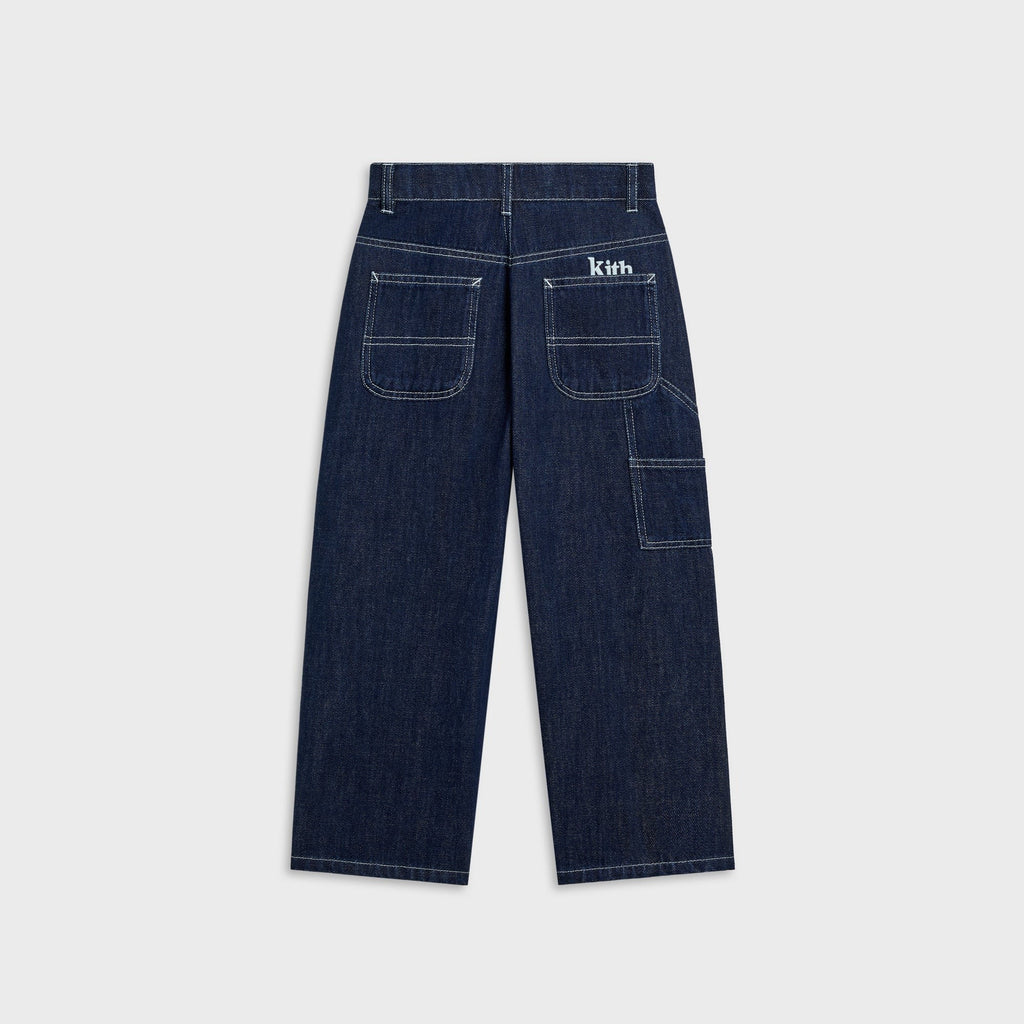 Kith Kids Denim Heston Wide Leg Utility Jean - Dark Indigo