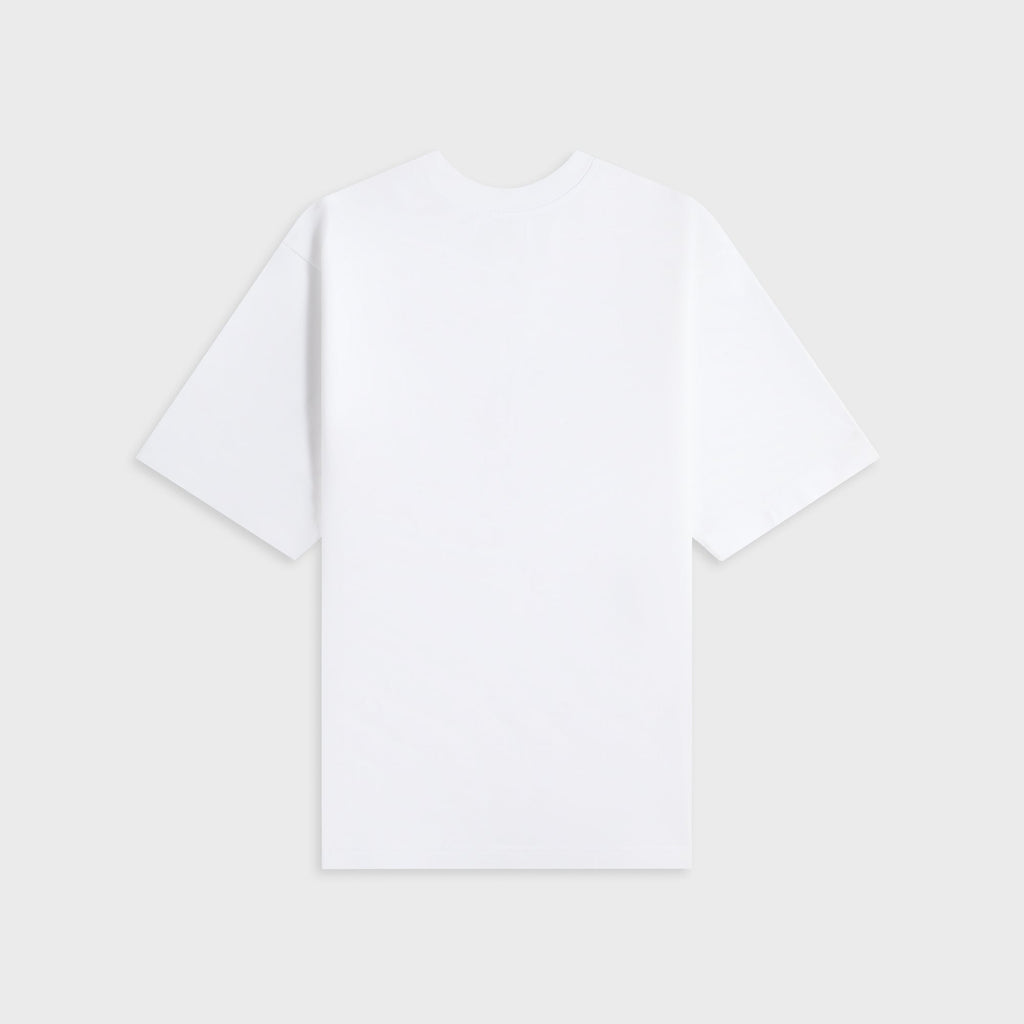 Casablanca Dragonfly Floral Printed Oversized Tee Jersey - White