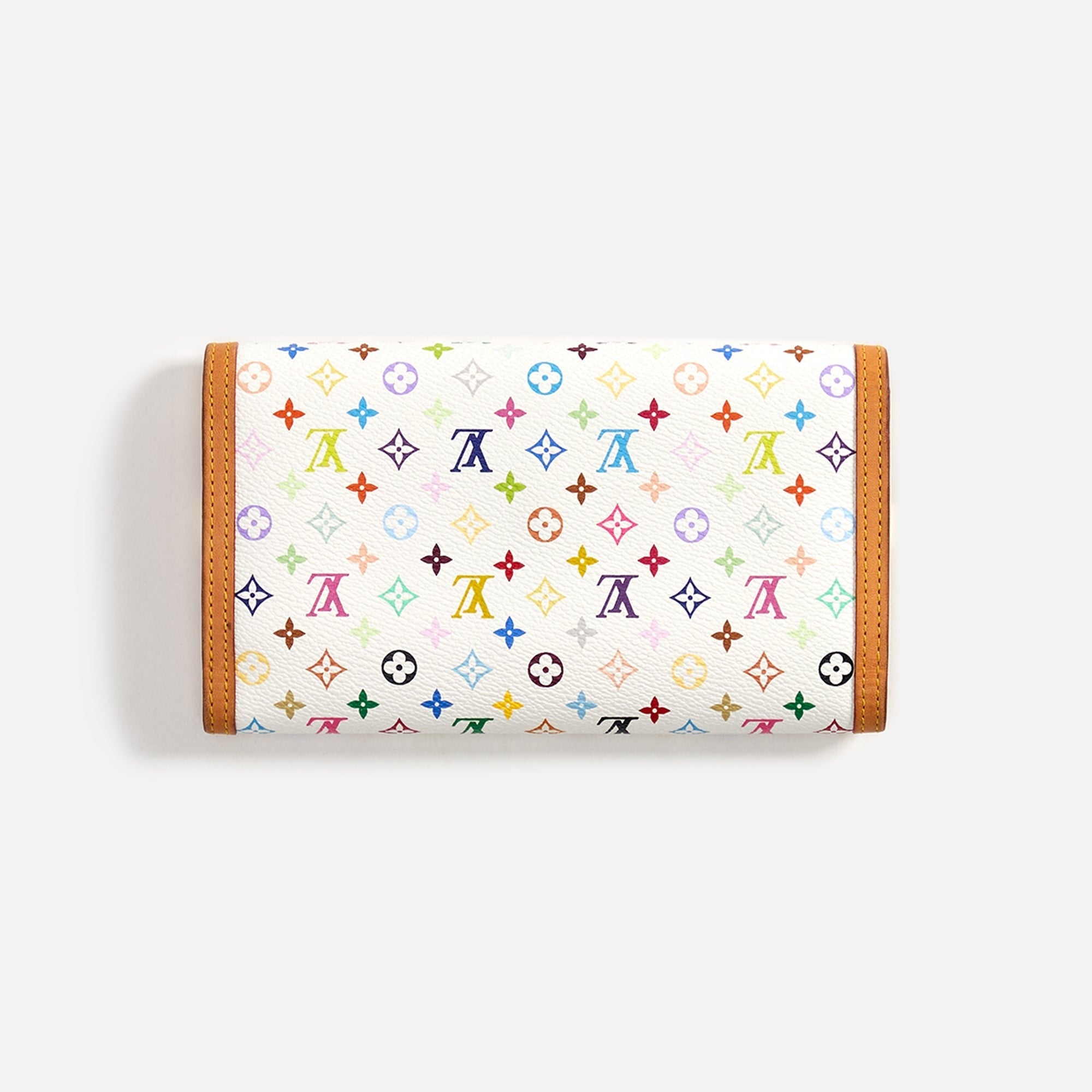 WGACA Louis Vuitton International Wallet - White Multi