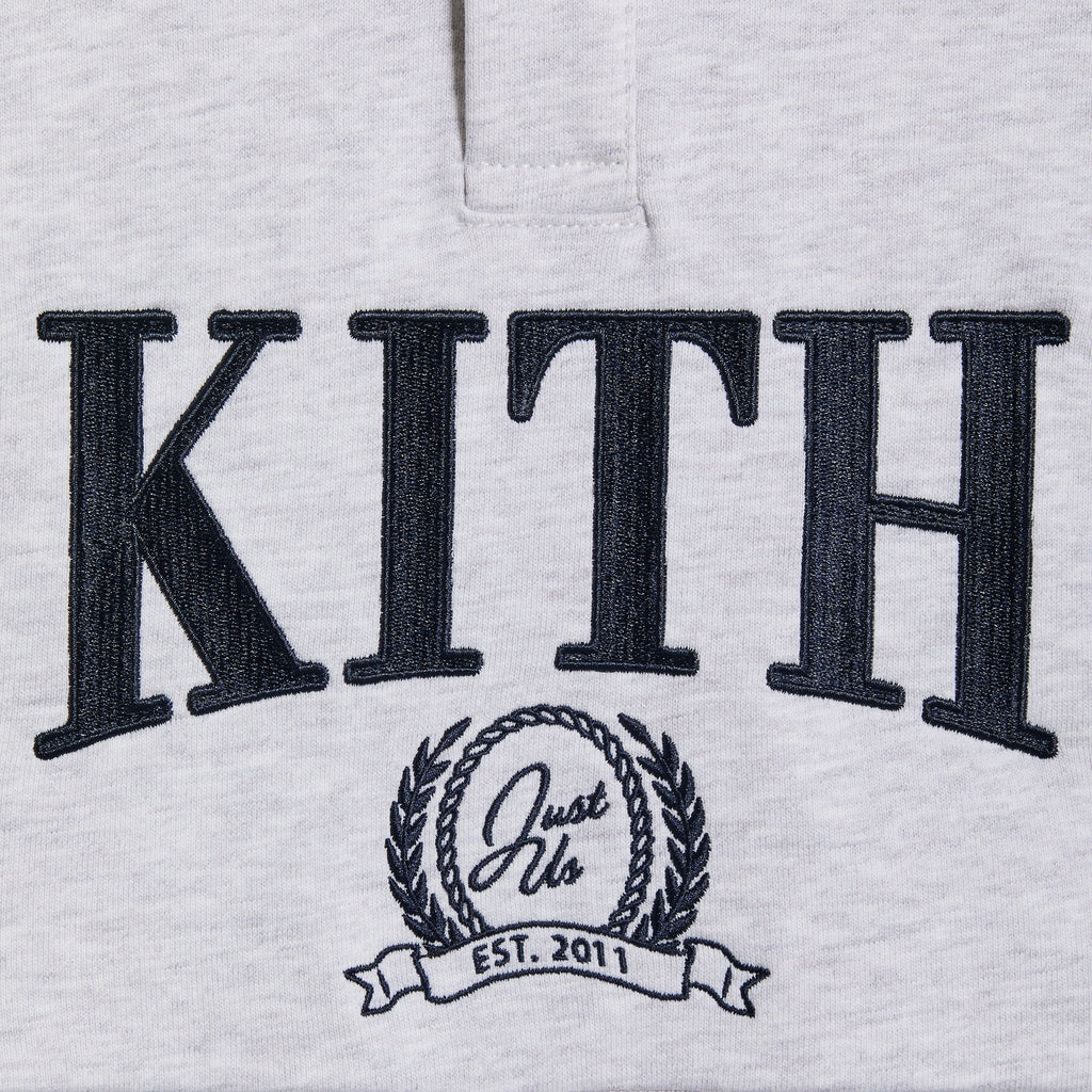 Kith Baby Collegiate Snap Hunter Crewneck - Light Heather Grey - PH