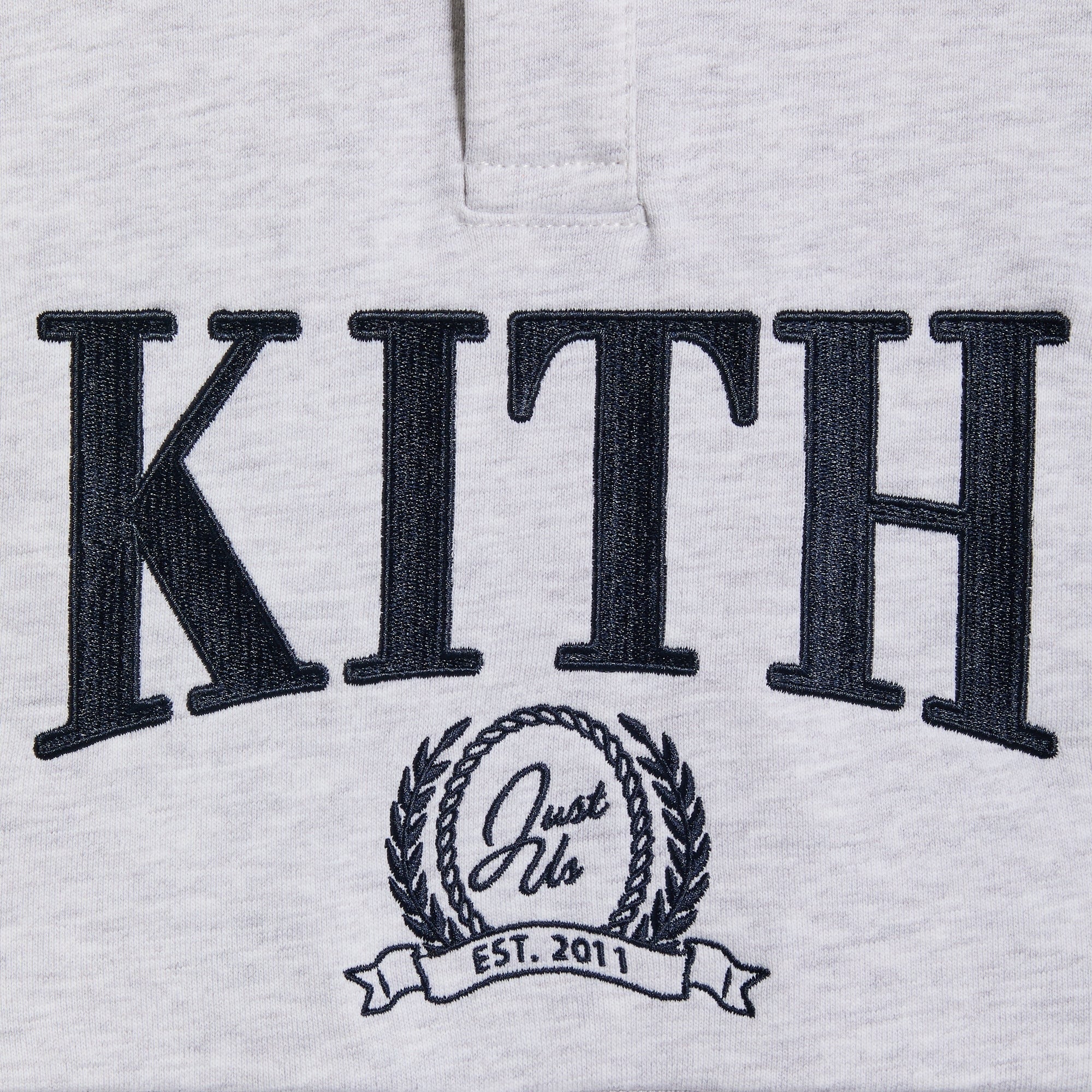 Kith Baby Collegiate Snap Hunter Crewneck - Light Heather Grey - PH
