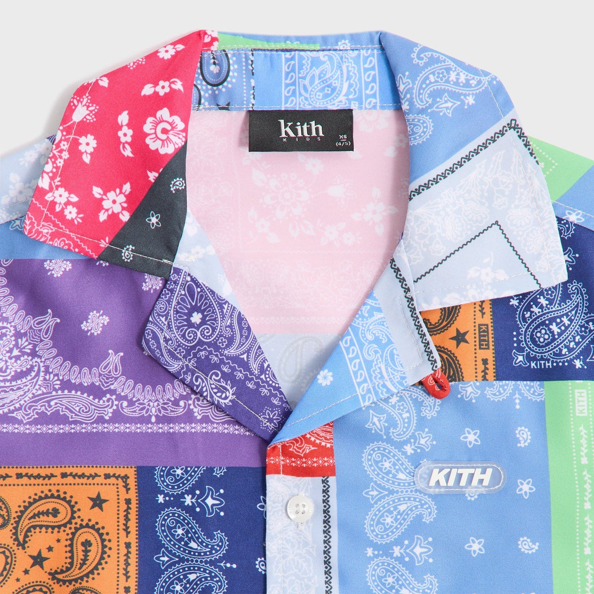 Kith Kids Bandana Splice Thompson Camp Swim Shirt - Lucky