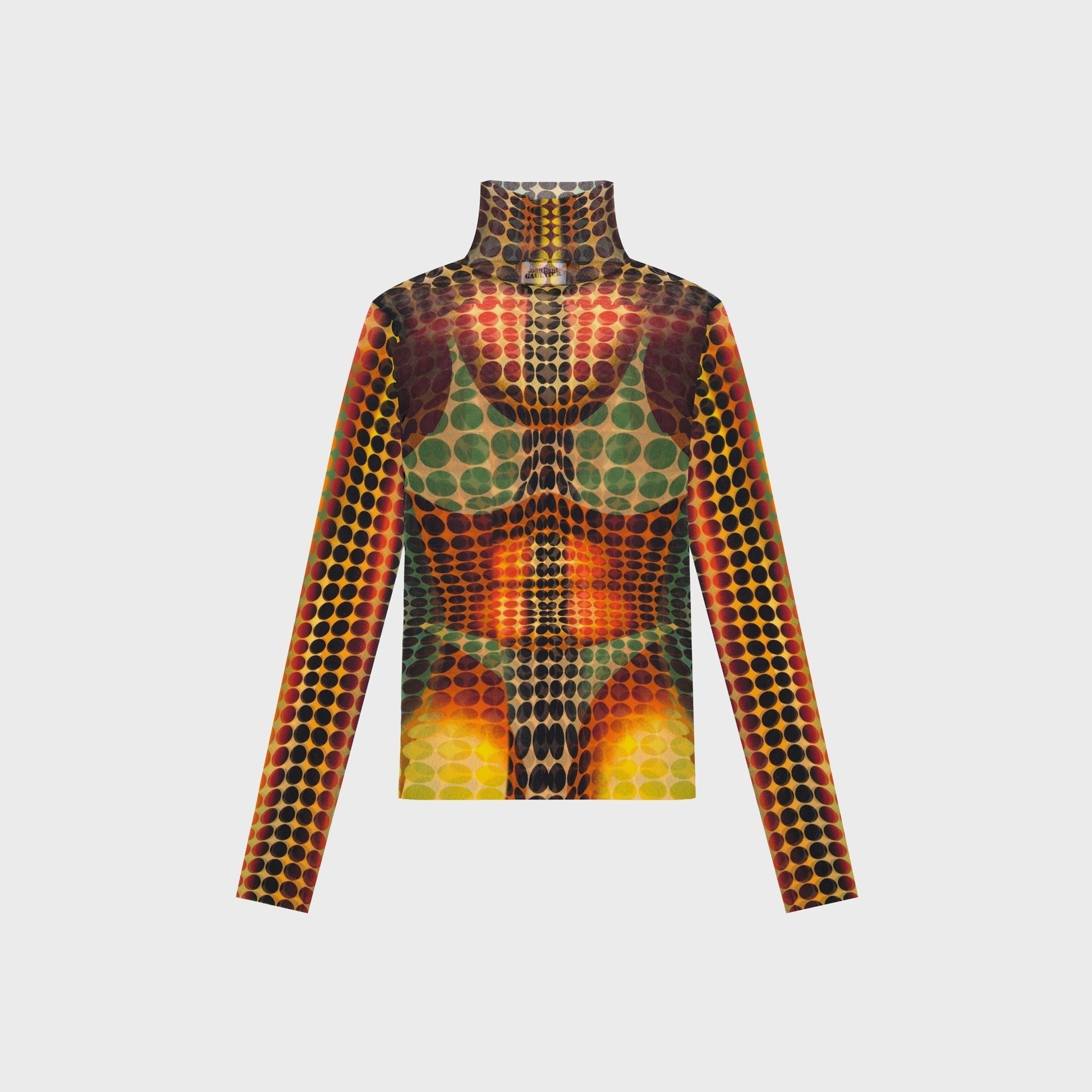 Jean Paul Gaultier Re-Edition High Neck Top - Orange Multi