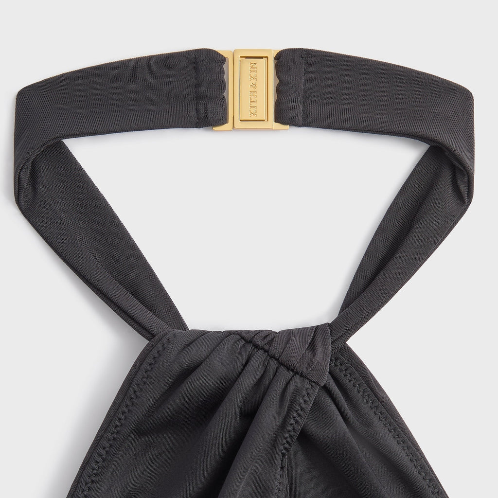 Kith Women Lea Cross Neck Halter Top - Black