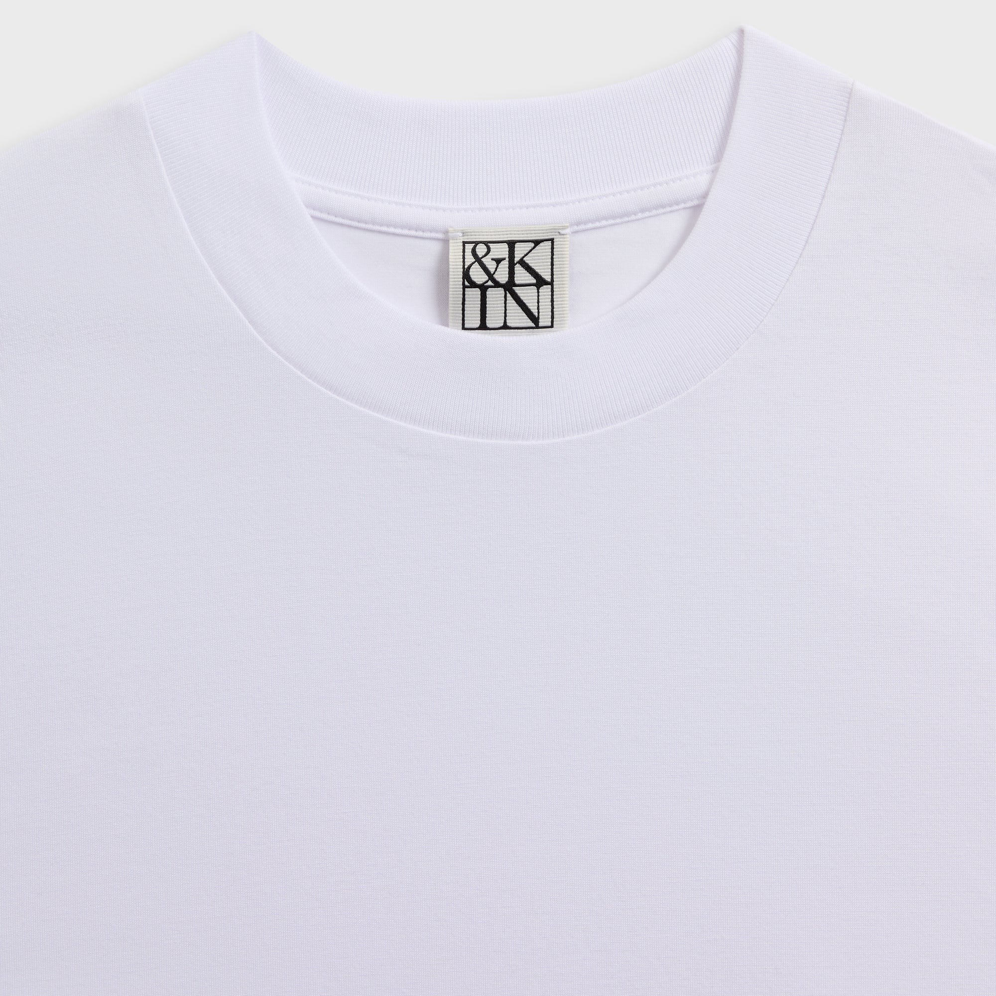 &Kin Mock Neck Albie Tee - White
