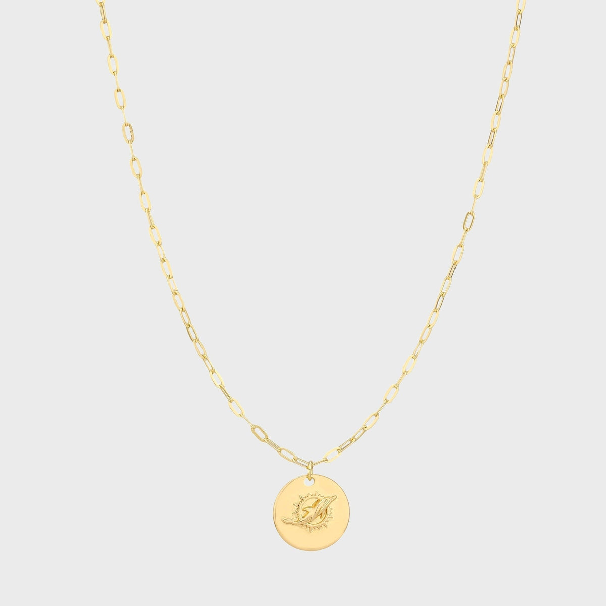 Luv AJ The Miami Dolphins Coin Necklace - Gold