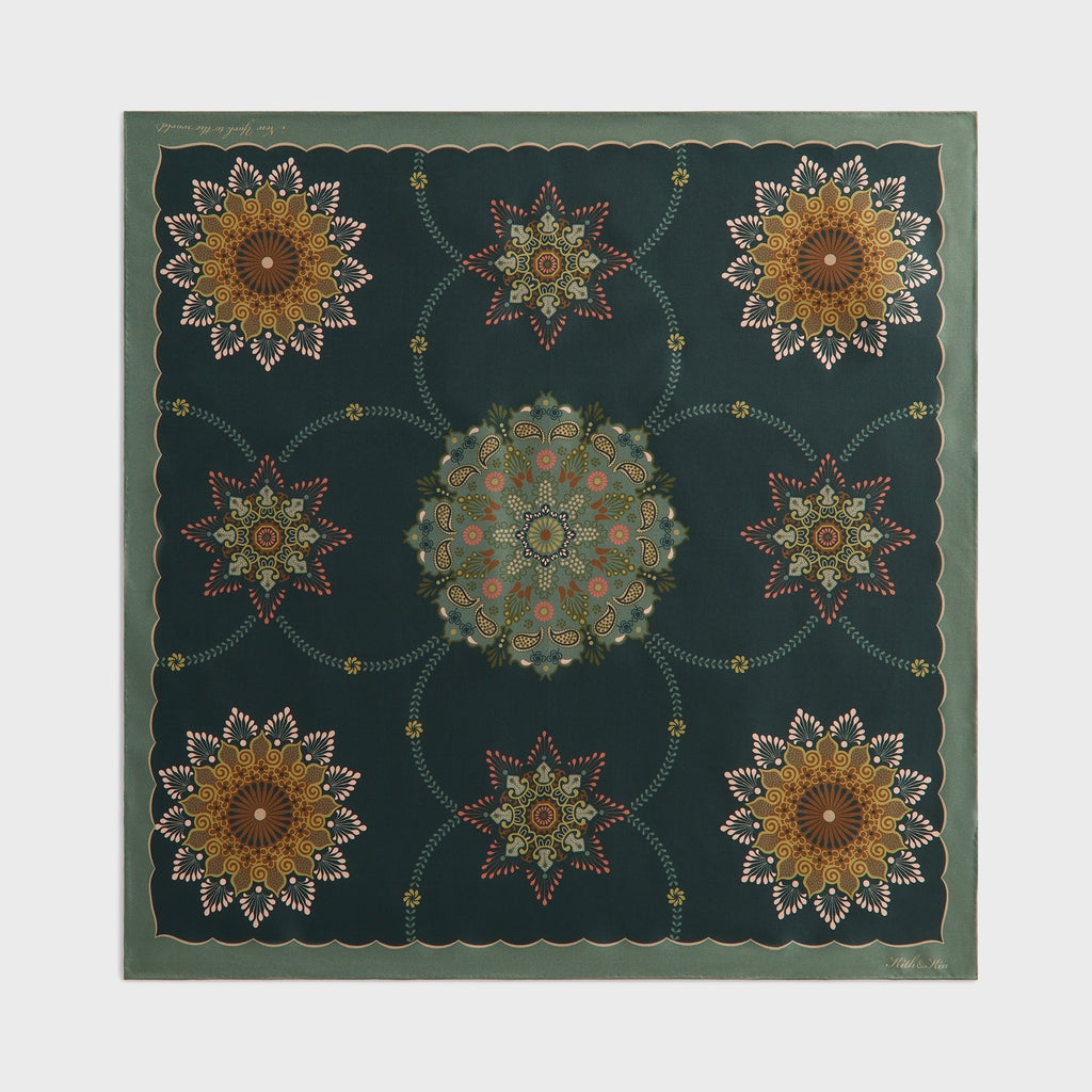 Kith Floral Printed Palm Silk Scarf - Stadium