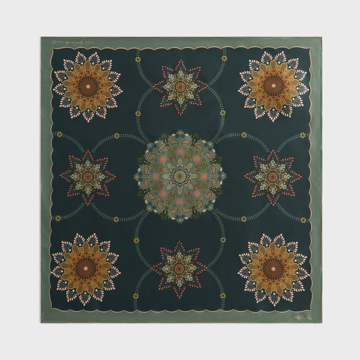 Kith Floral Printed Palm Silk Scarf - Stadium