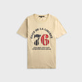 Coût De La Liberté Sammy 'CDLL 76' Embellished Short Sleeve Tee - Vintage Cream