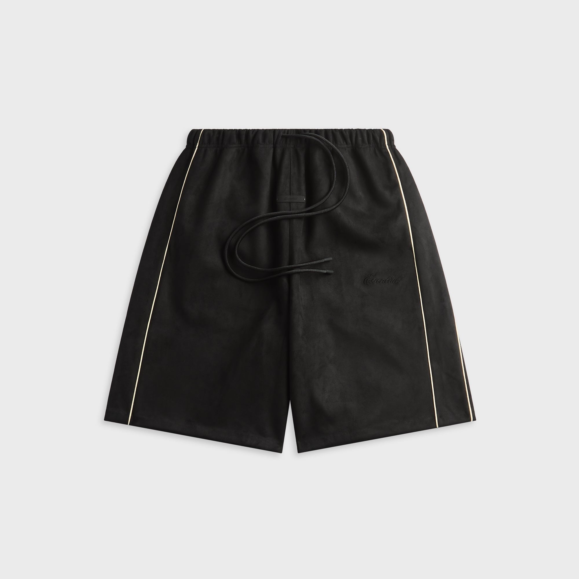 Essentials Suede Fleece Signature Relaxed Short - Vintage Black