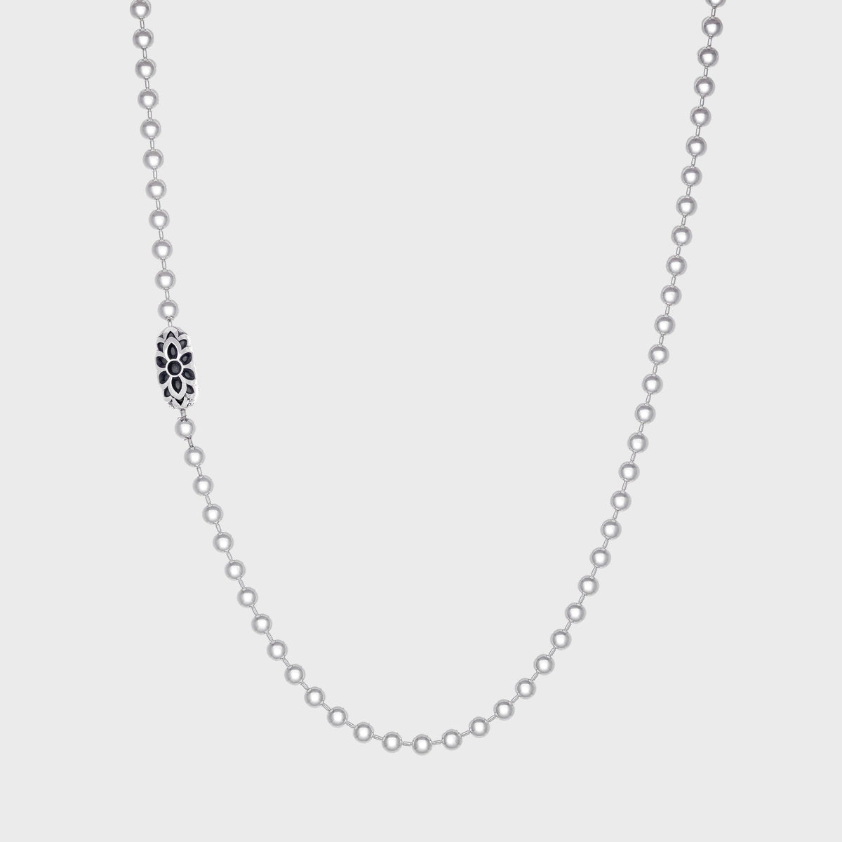 GOOD ART HLYWD Triple Cutout Poplock Necklace - Silver