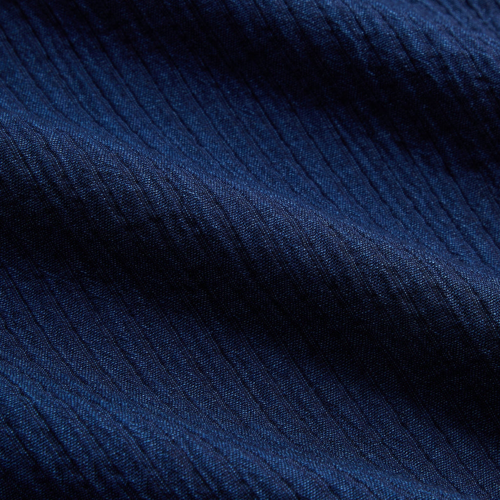 Kith Indigo Seersucker Townsend Shirt - Dark Indigo