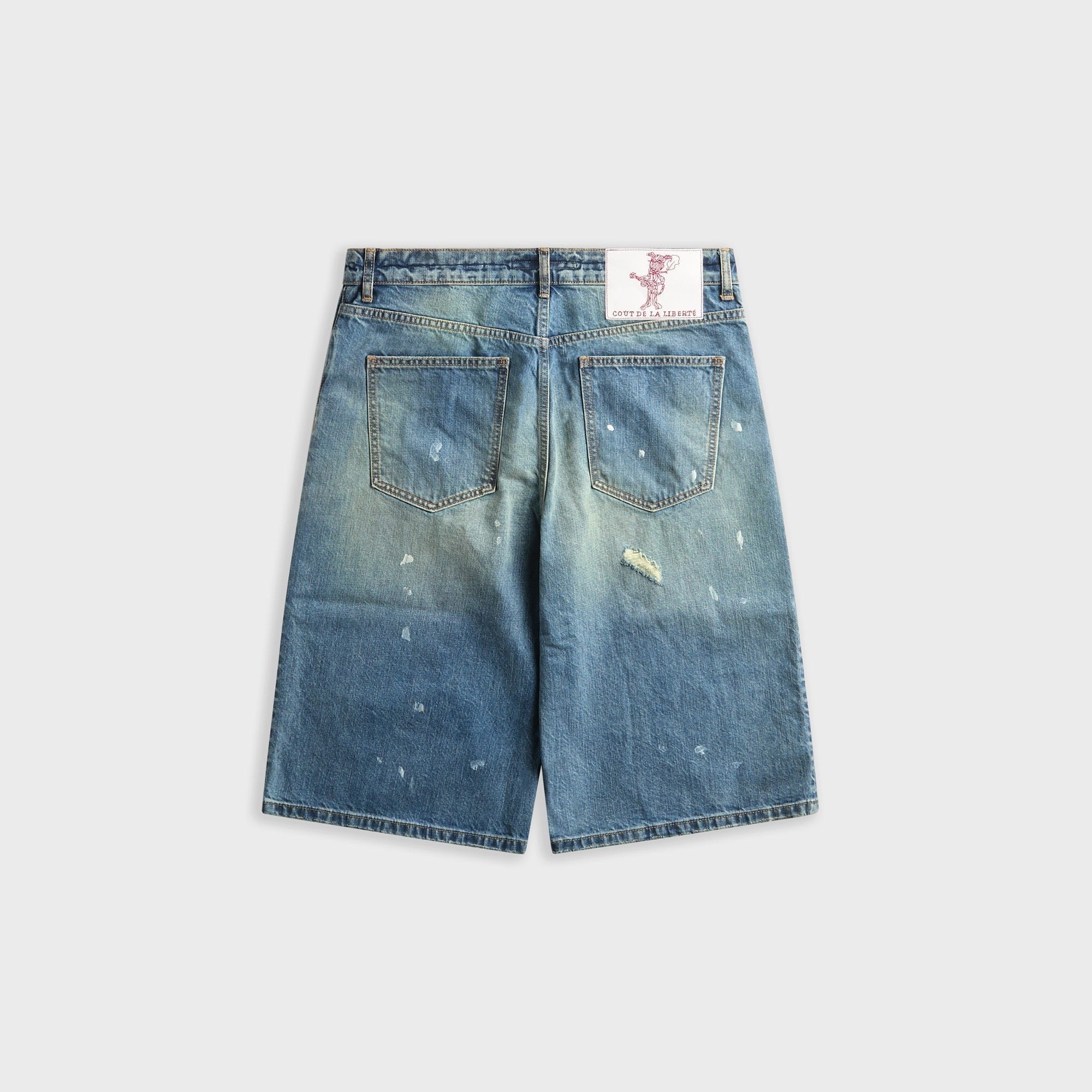 Coût De La Liberté Zander Crispy Denim Baggy Short - Guild Quilt