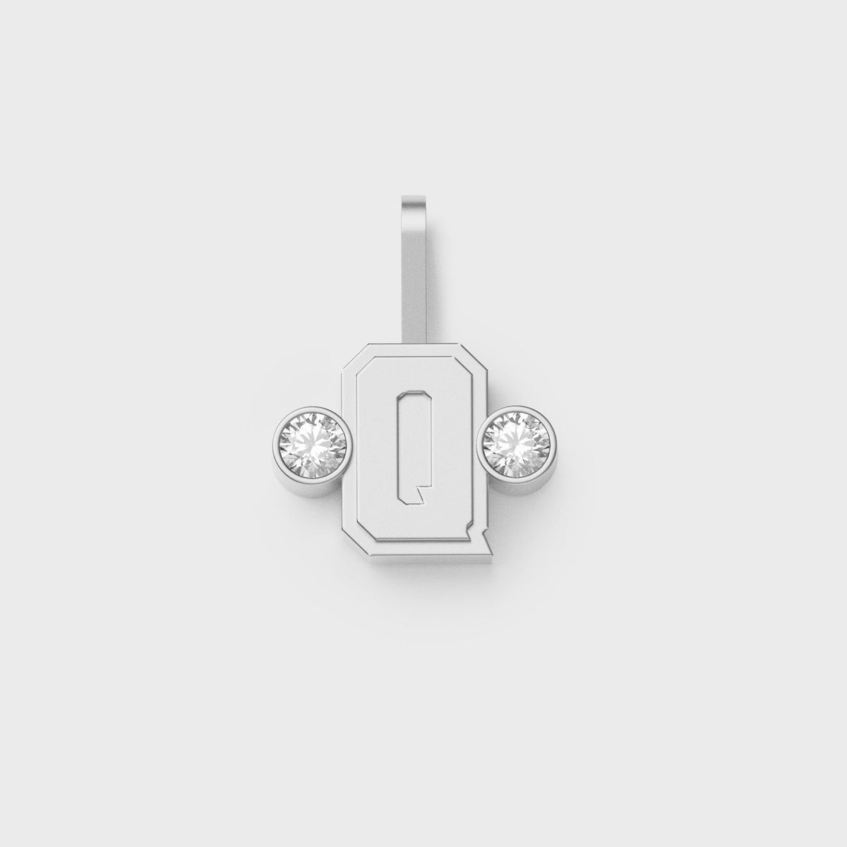 Greg Yuna Sÿlver Babÿ Umlaut Initial 'Q' Pendant - Sterling Silver