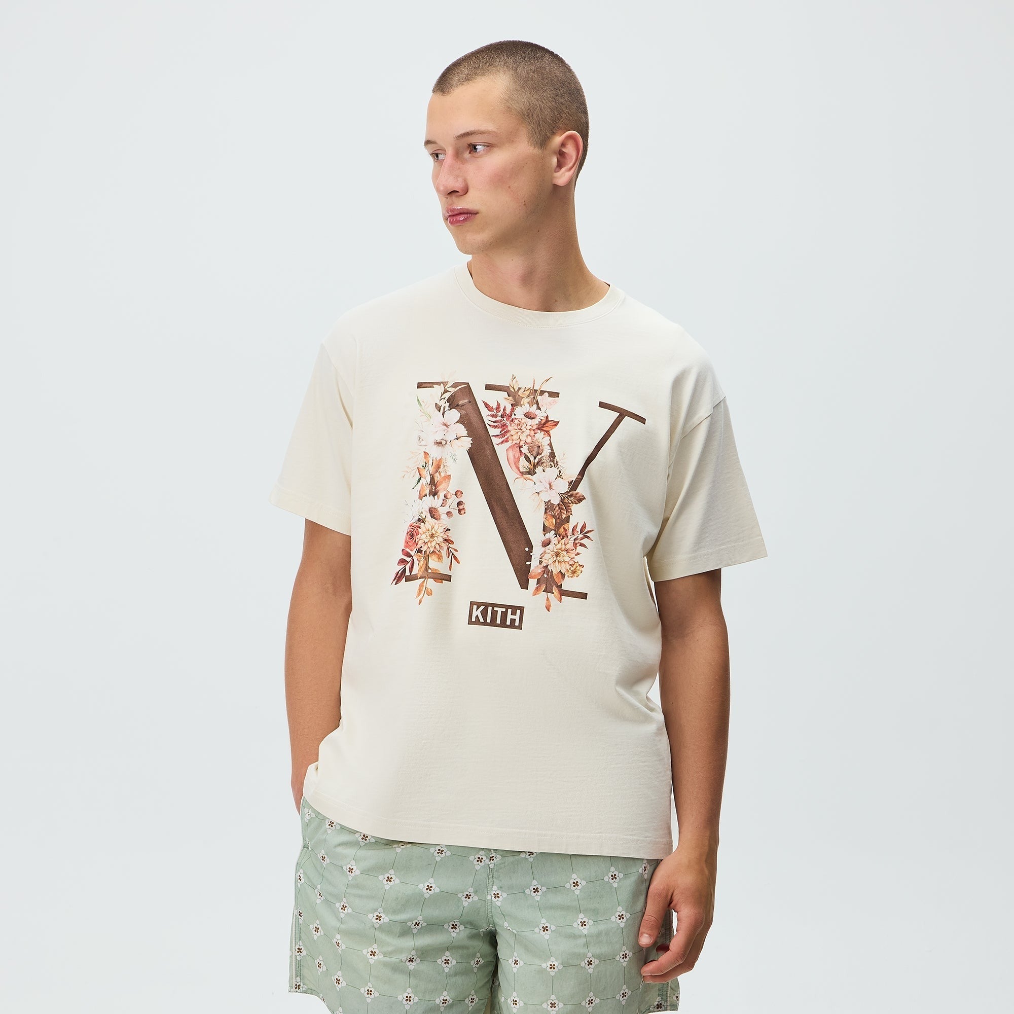 Kith Floral NY Tee - Sandrift