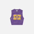Ganni Graphic Cropped Vest - Purple Wine