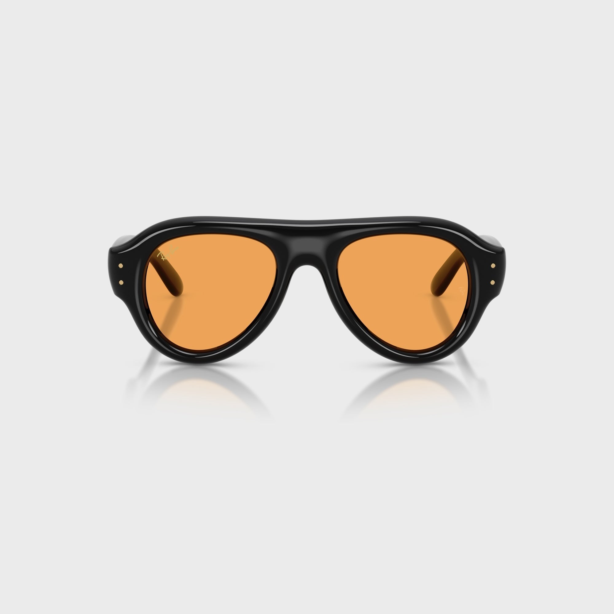 Ray-Ban x A$AP Rocky Aviator Puffer Sunglasses - Black Frame / Orange Lens