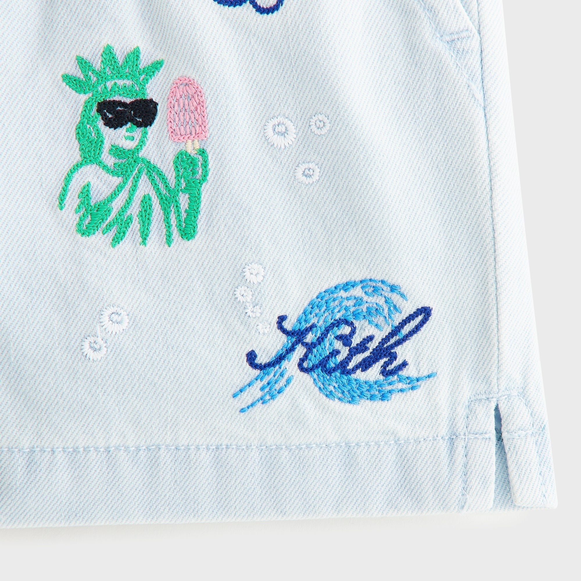 Kith Baby Novelty Thompson Camp Short - Light Indigo