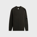 C.P. Company Full Rib Cotton Lens Crewneck Sweater - Raven