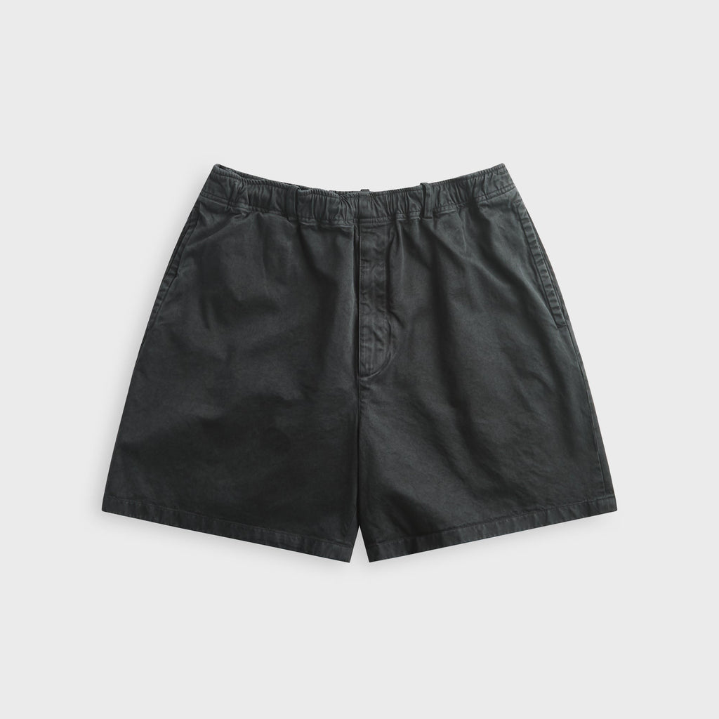 Auralee Garment-Dyed Finx Light Chino Short - Black