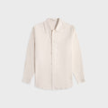 Auralee Cotton Cashmere Herringbone Shirt - Ivory White