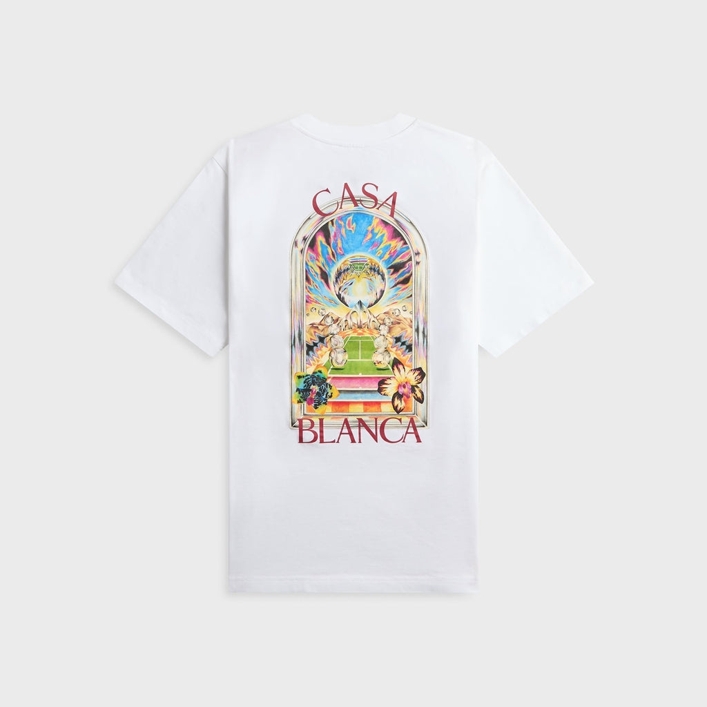 Casablanca Tennis Landscape Classic Tee - White