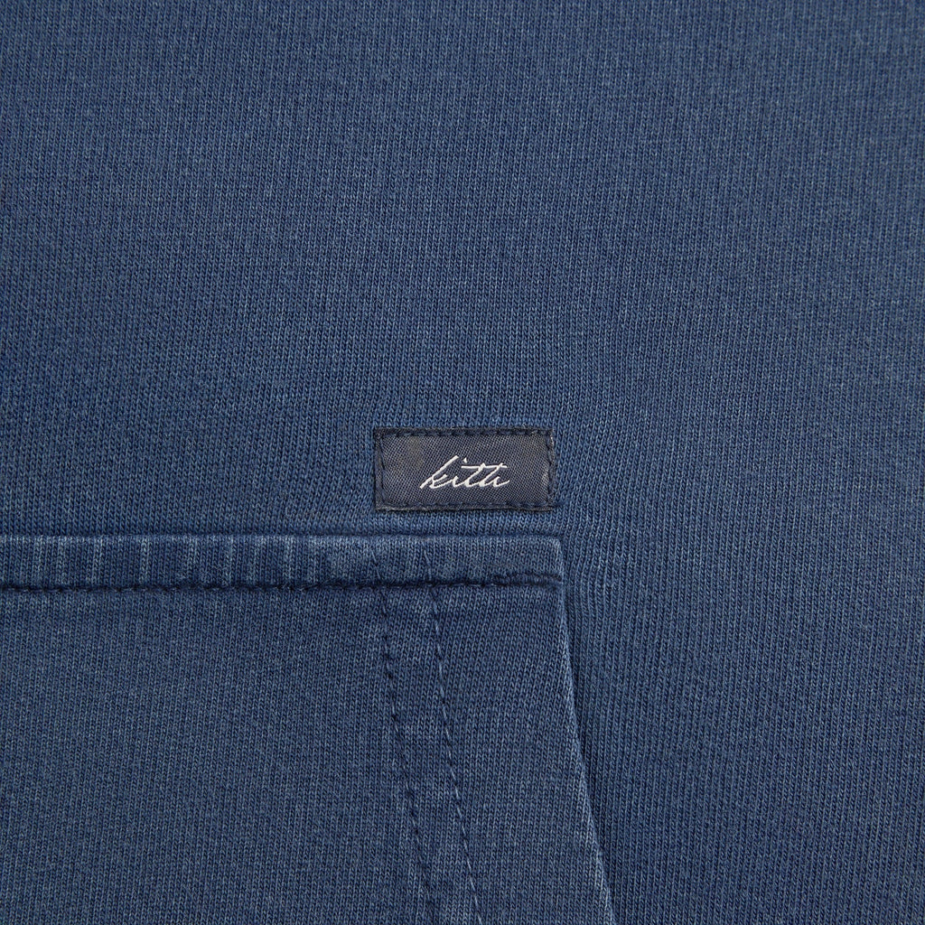 Kith Indigo Micro Fleece Williams III Hoodie - Dark Indigo