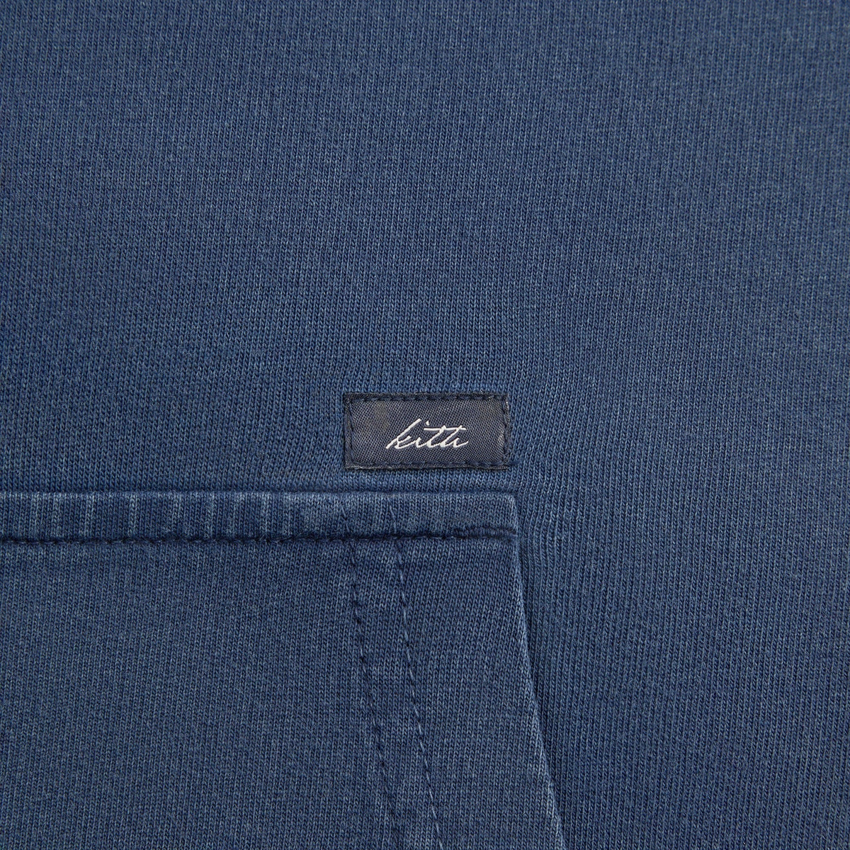 Kith Indigo Micro Fleece Williams III Hoodie - Dark Indigo