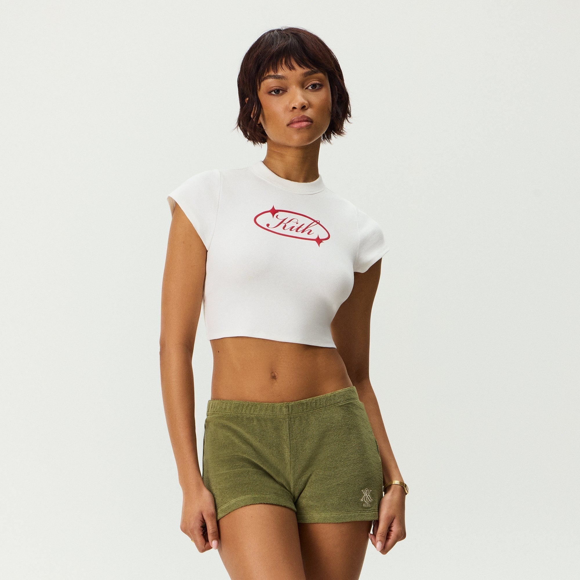 Kith Women Corvin Kith Gleam Cap Sleeve Tee - White