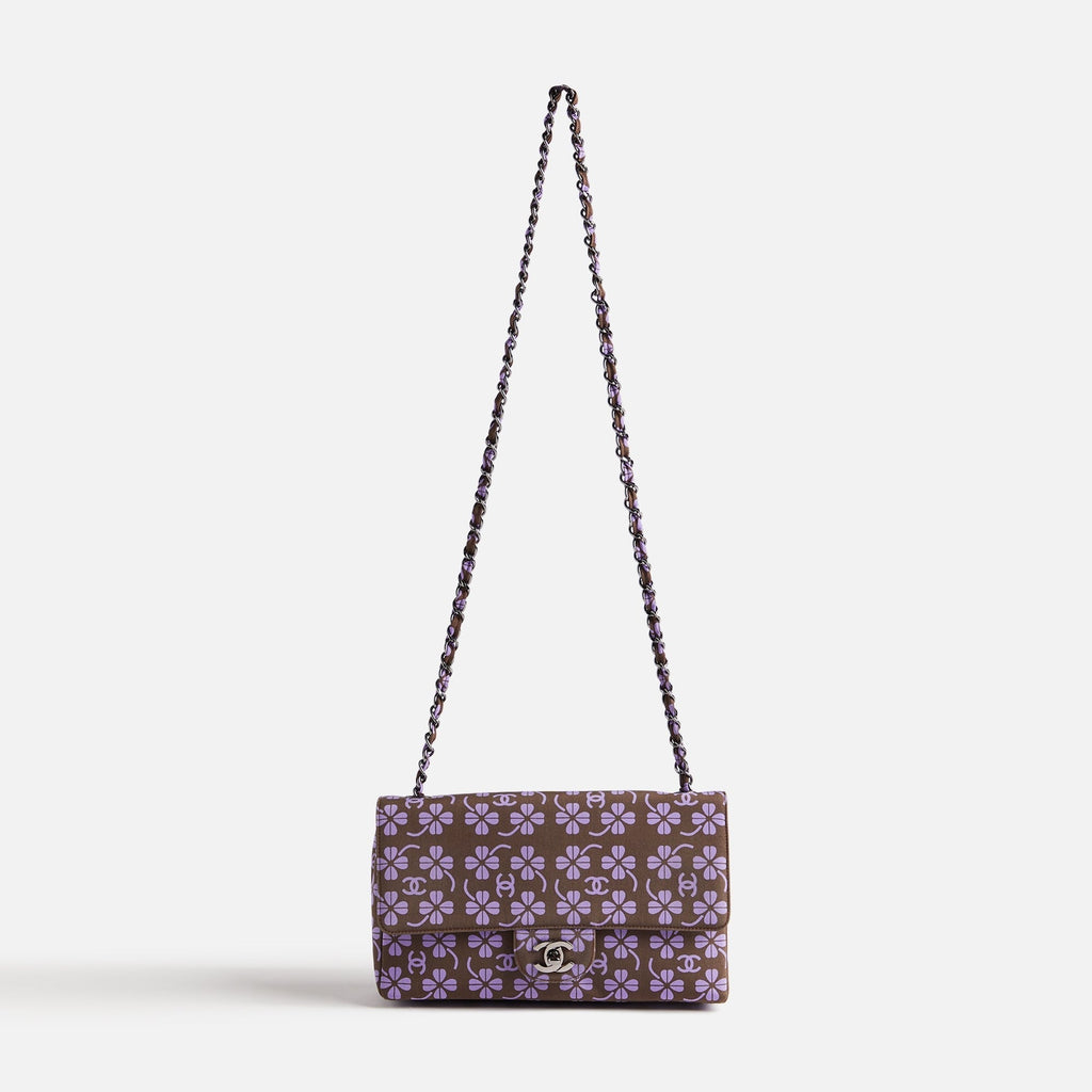 WGACA Chanel Nylon Clover Bag - Brown / Purple