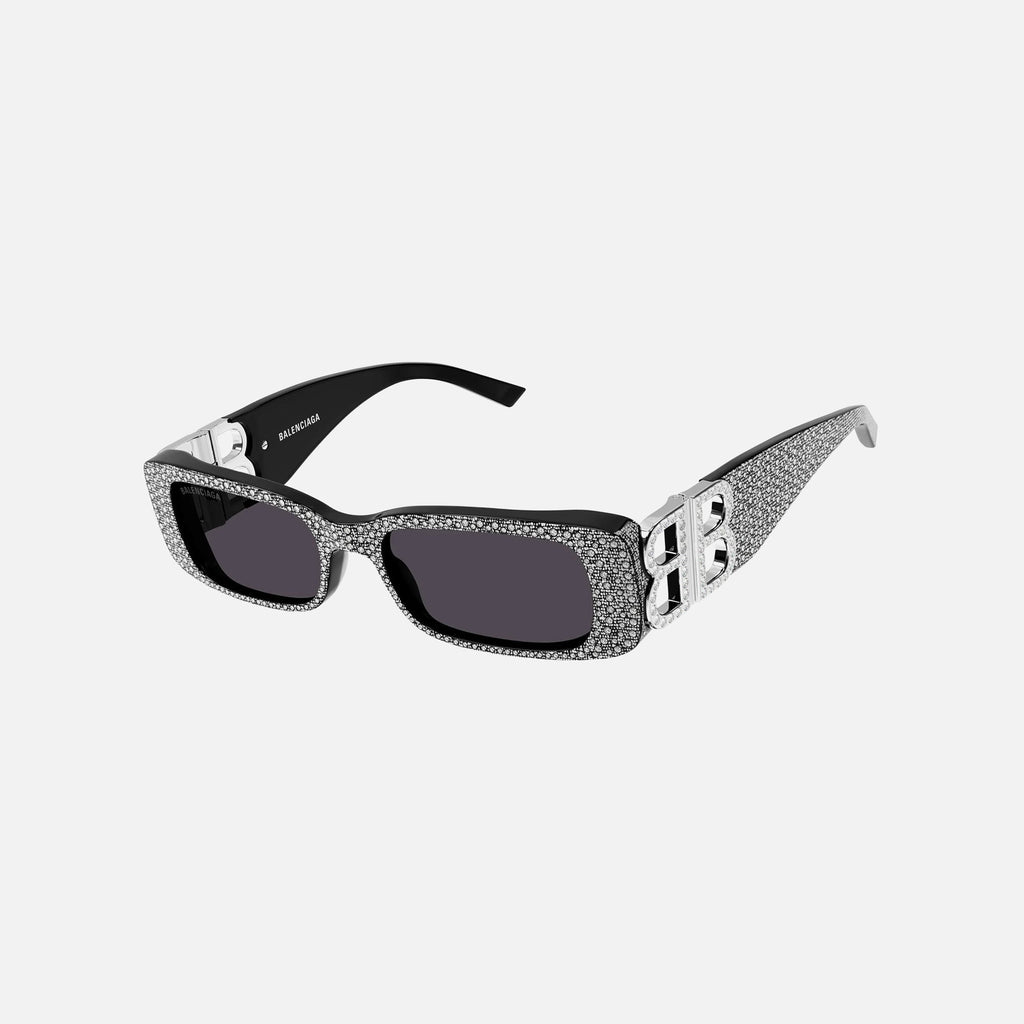 Balenciaga Dynasty Rectangle Acetate Sunglasses - Black