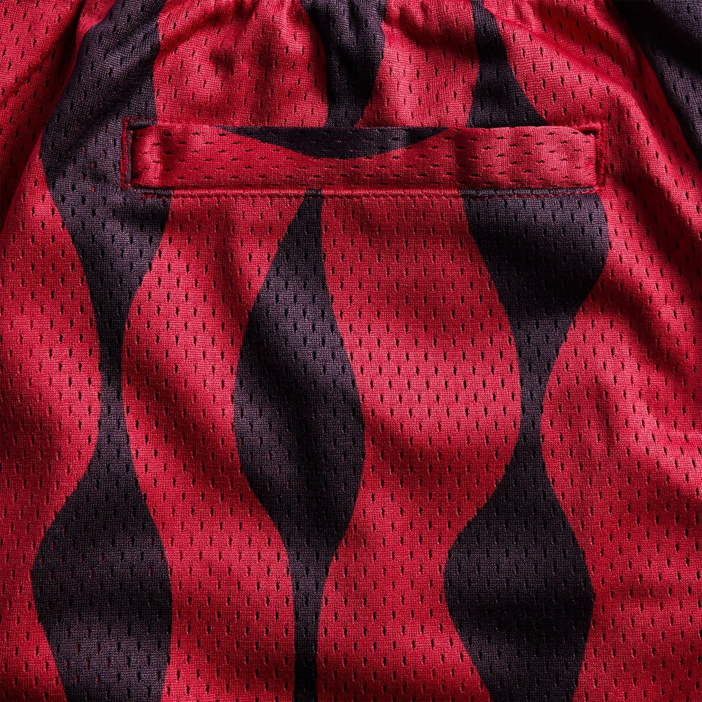 by Parra Waved Mesh Short - Red