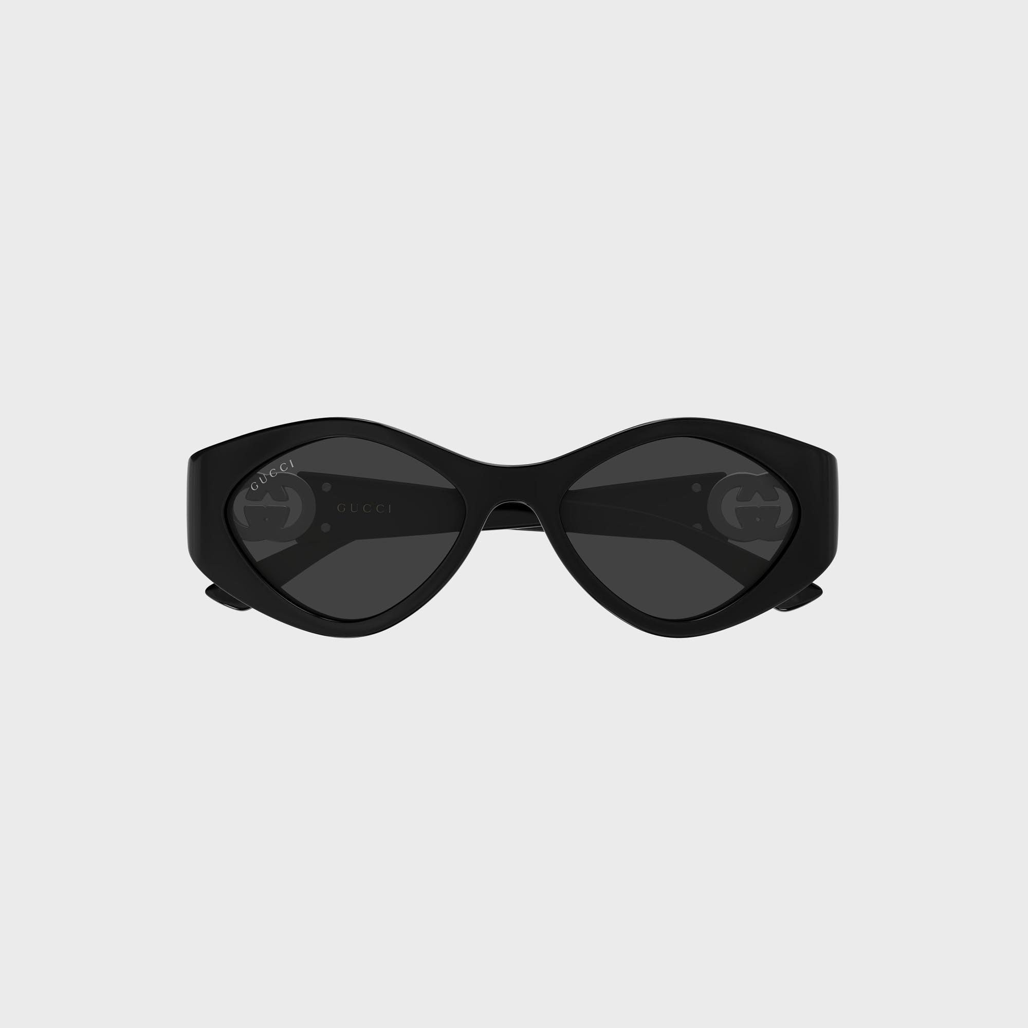 Gucci Interlocking G Sunglasses - Black / Grey