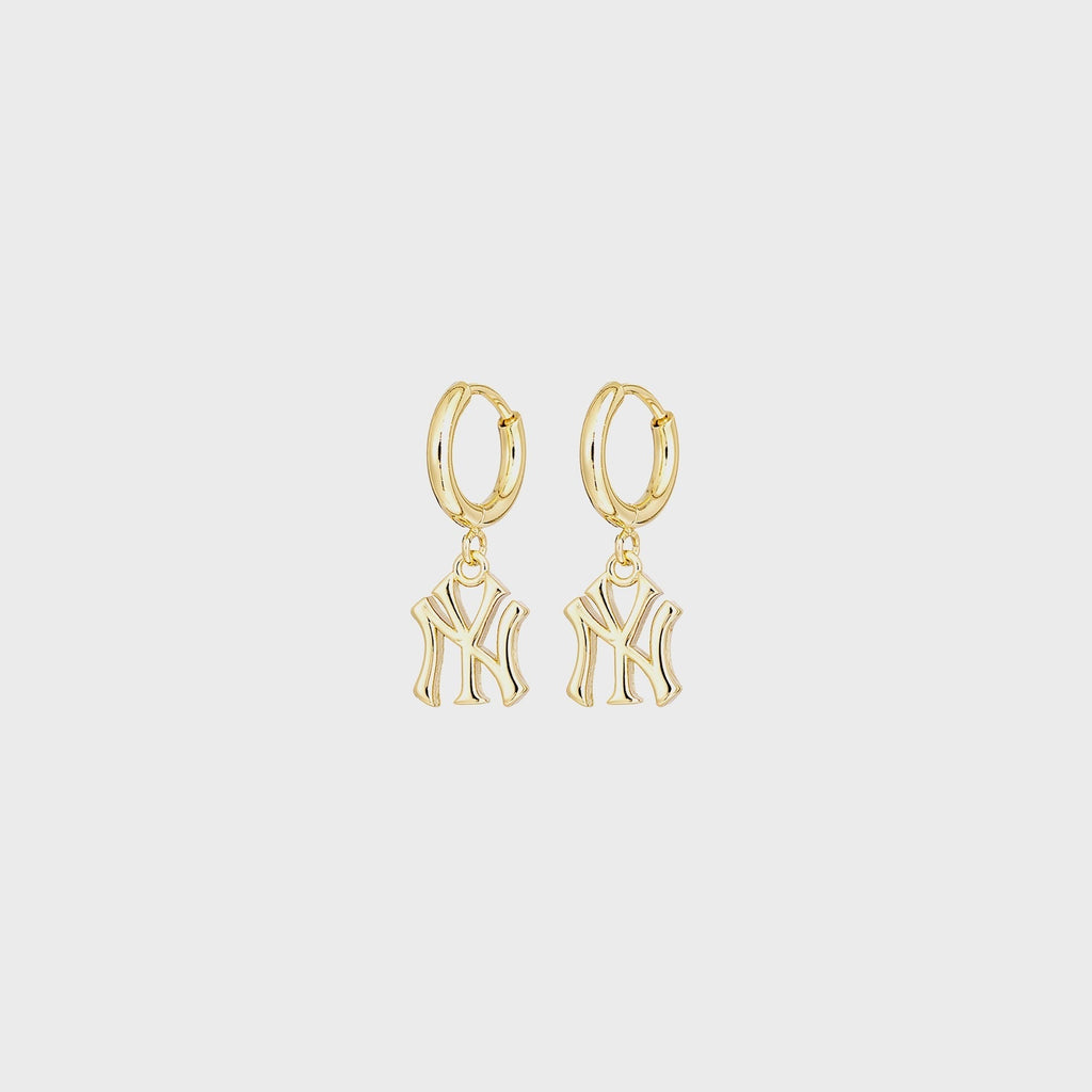 Luv AJ The NY Logo Charm Earrings - Gold