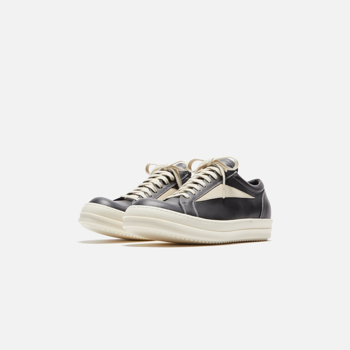 Rick Owens Vintage Sneakers - Black / Milk / Milk Scarpe in Pelliccia
