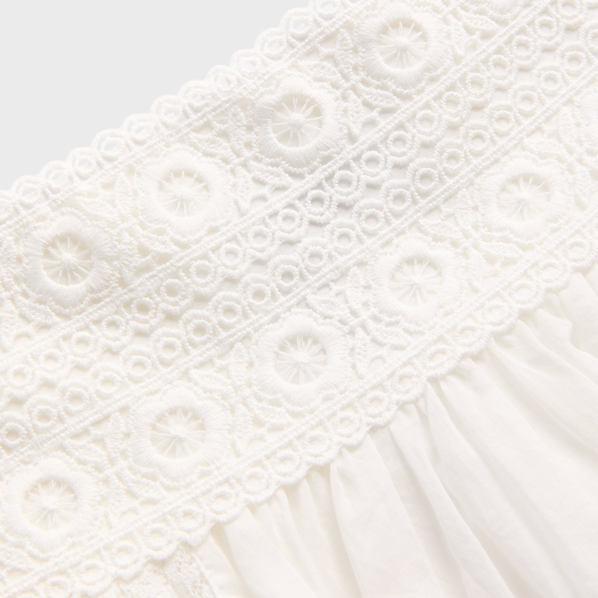 GUIZIO Ell Lace Trim Mini Skirt - Ivory